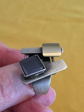 Christophe Poly Designed Modernist/Constructivist Ring. AS: 7.5-7.75